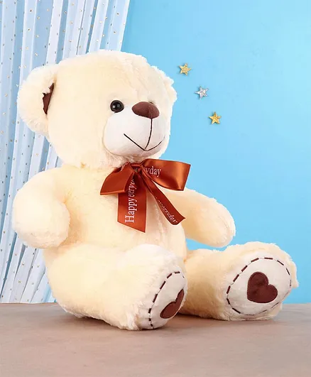 Dimpy Stuff Teddy Bear Soft Toy Off White - Height 40 cm
