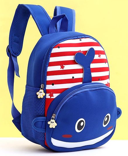 School Bag Dolphin Design Blue - Height 13 Inches