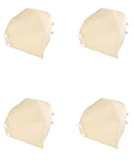 JS CARE GI-N95 6 Ply Pack Of 4 Masks - Beige