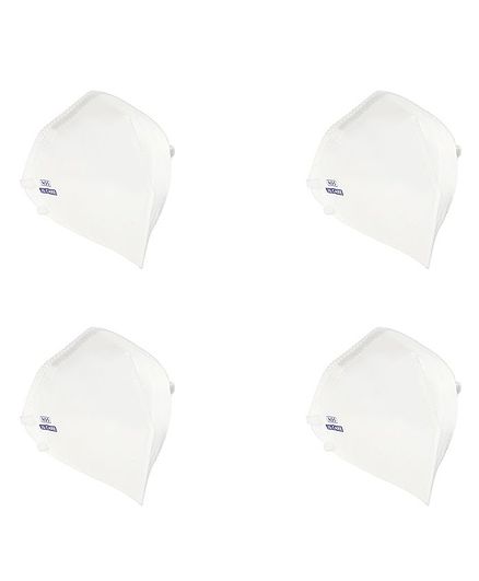 JS CARE GI-N95 6 Ply Pack Of 4 Masks - White