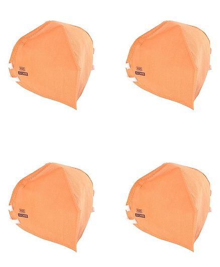JS Care GI-N95 6 Ply Pack Of 4 Anti Bacterial & Reusable Masks - Peach