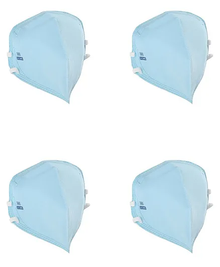 JS Care GI-N95 6 Ply Pack Of 4 Face Masks - Blue