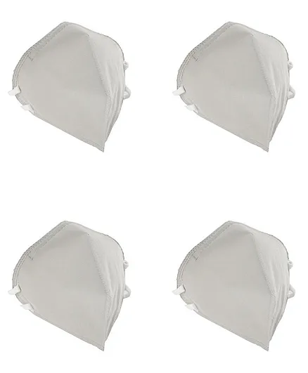 JS CARE GI-N95 6 Ply Pack Of 4 Face Masks - Grey