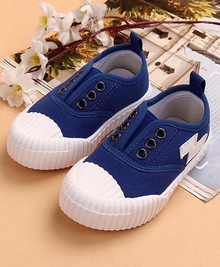 Cute Walk by Babyhug Canvas Shoes - Navy Blue