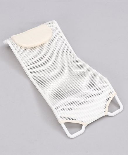 Baby Bath Rack With Headrest Small Size - Light Cream