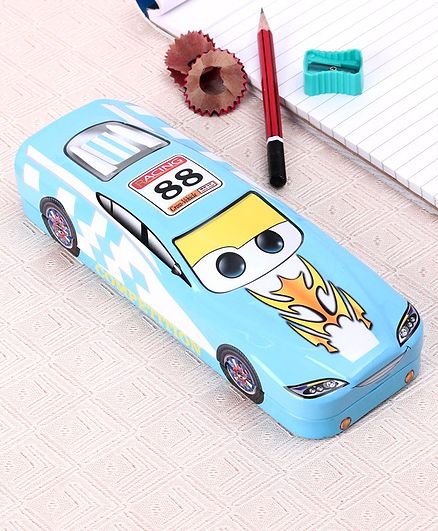 Car Shaped Pencil Boxes Pack of 2 - Blue
