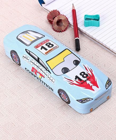 Car Shaped Pencil Boxes Pack of 2 - Sky Blue