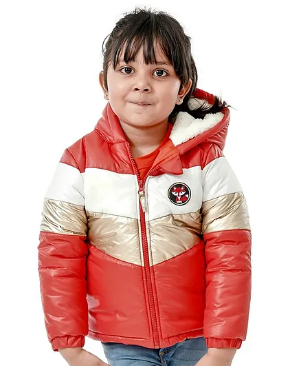 Babyhug Full Sleeves Hooded Jacket - Multicolor