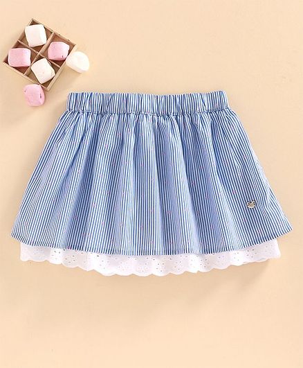 Ed-a-Mamma Striped Gathered Skirt - Blue