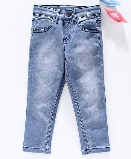 Ed-a-Mamma Knit Denim Washed Jeans - Light Blue