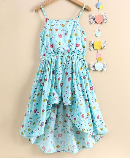Ed-a-Mamma Sleeveless Printed Strappy Jumpsuit - Aqua