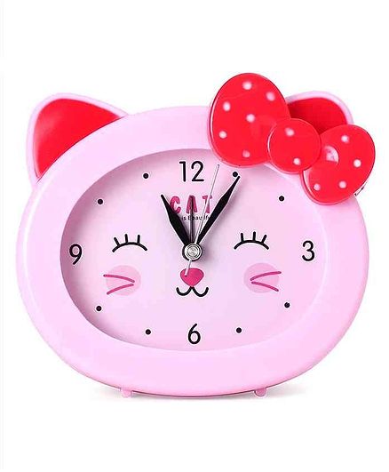 Face Shape Clock - Pink Red