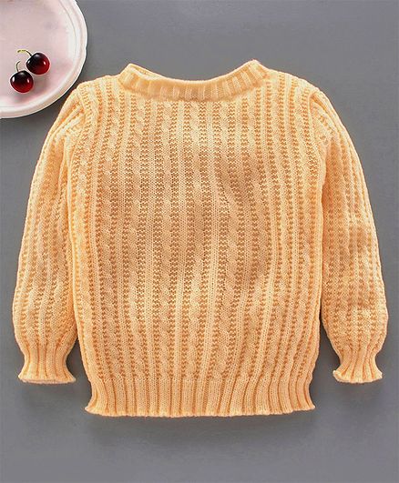 Little Angels Full Sleeves Skivi Sweater - Peach