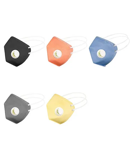 JS Care GC-N95 Pack Of 5 Anti Viral & Anti Bacterial & Reusable Face Mask - Multi Color