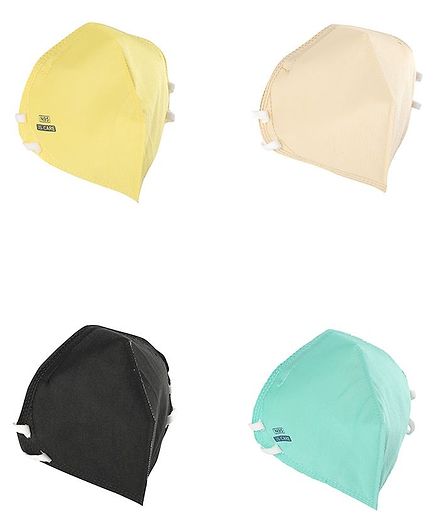 JS Care LB-N95 Pack Of 4 Ply Anti Viral & Anti Bacterial & Reusable Face Mask - Multi Color