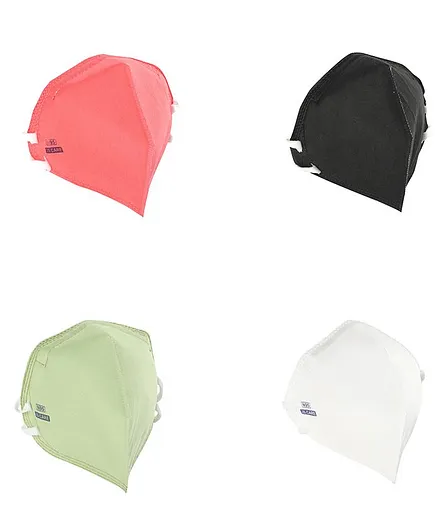 JS Care LB-N95 Pack Of 4 Face Masks - Multi Color