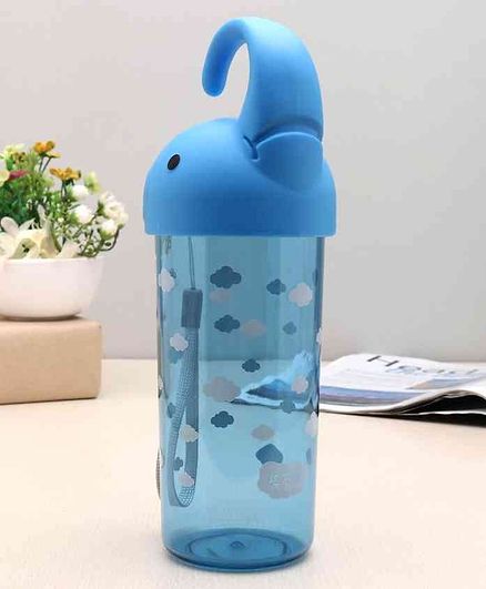 Water Bottle With Elephant Shaped Cap Blue - 350 ml