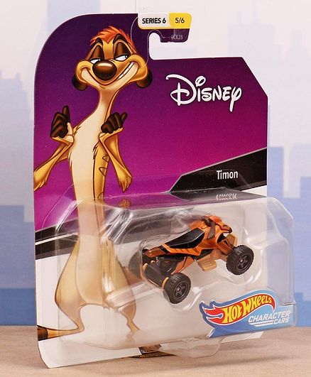 Disney Timon Die Cast Free Wheel Toy Car - Orange
