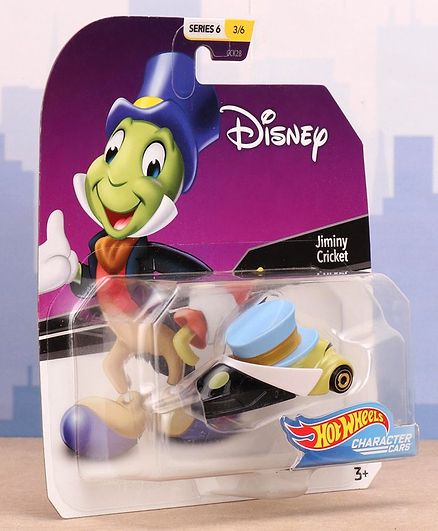Disney Jiminy Cricket Die Cast Free Wheel Toy Car - Blue Yellow