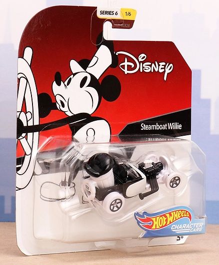 Disney Mickey Mouse Cricket Die Cast Free Wheel Toy Car - Black White