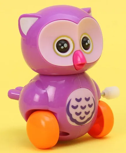 Owl Shaped Wind Up Toy - Purple