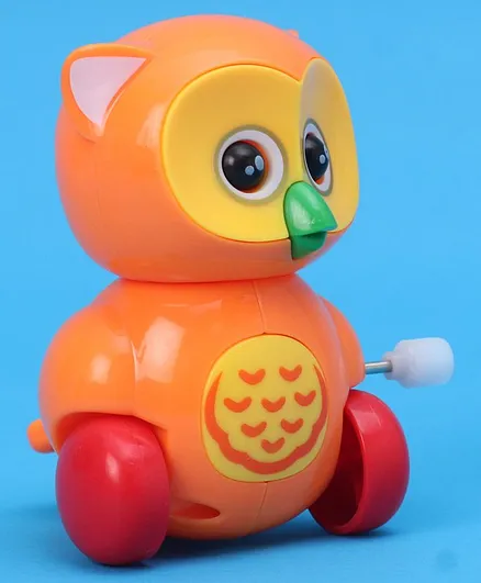 Owl Shaped Wind Up Toy - Orange