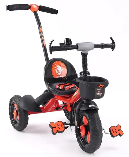 Plug & Play Tricycle With Parental Push Handle - Orange