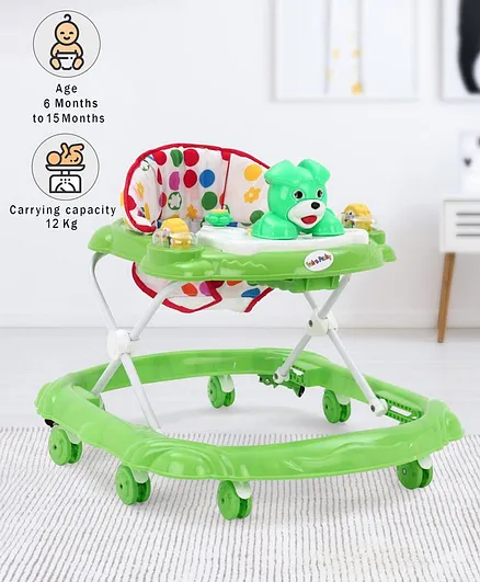 Baby Walker with Animal Face - Green