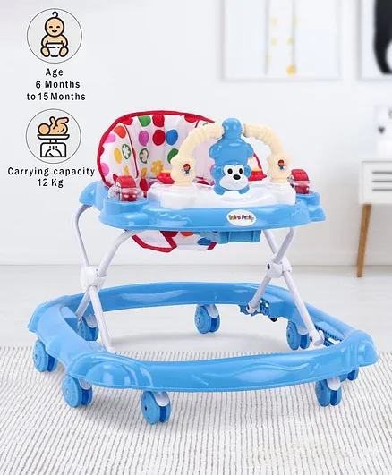 Baby Walker with Animal Face - Blue