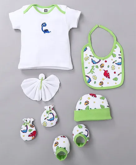 Mee Mee Clothing Gift Set Animal Design Set of 6 - Green