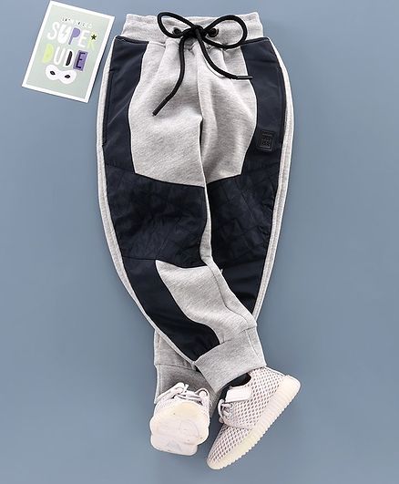 Stupid Cupid Colour Blocked Full Length Lounge Pants - Grey