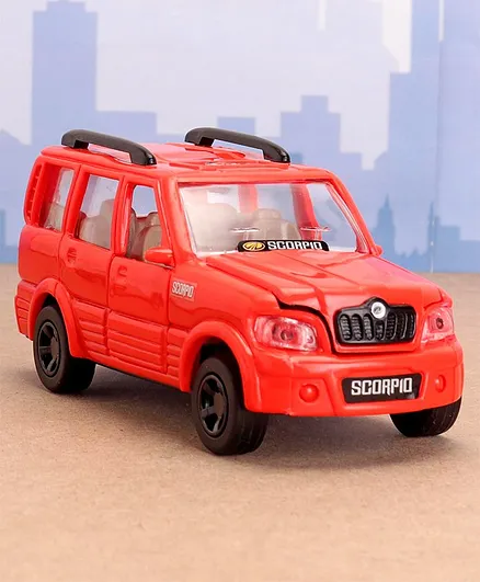 Shinsei Pull Back Mahindra Scorpio Car Toy - Red