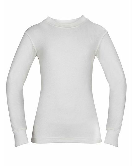Jockey Kids Full Sleeves Solid Colour Thermal Tee - Off White