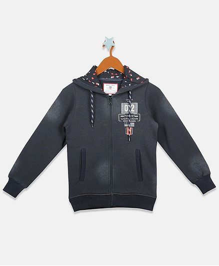 Monte Carlo Full Sleeves Printed Jacket - Navy