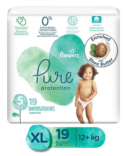 Pampers Pure Protection Extra Large Size Baby Diaper - 19 Pieces