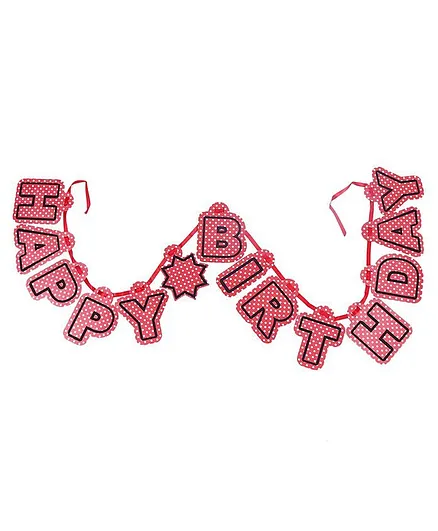 Karmallys Happy Birthday Banner Pink - Multicolor