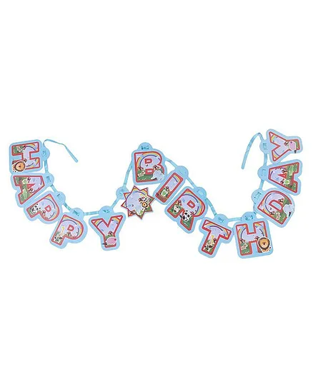 Karmallys Happy Birthday Banner - Blue