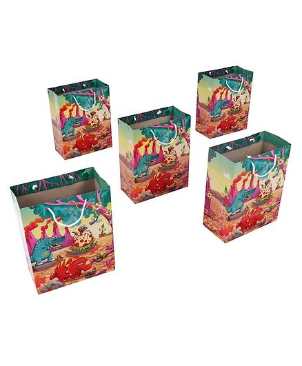 Karmallys Animal Print Gift Bags Multicolor - Pack of 5