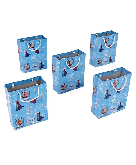 Disney Frozen Themed Gift Bags Blue - Pack of 5