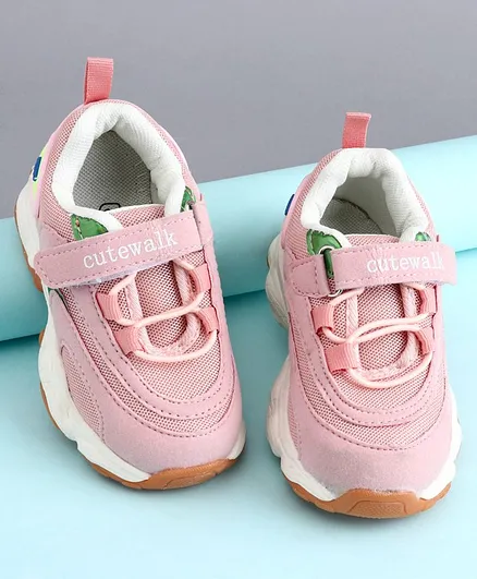 Cute Walk by Babyhug Sports Shoes - Peach