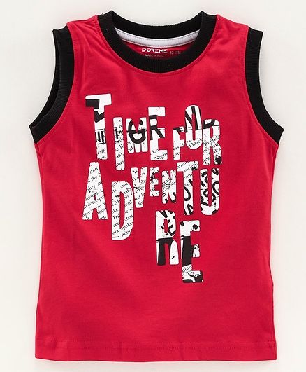 Doreme Sleeveless Tee The For Adventure Print - Red