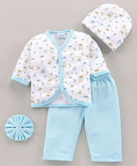 Montaly Infant Clothing Gift Set Pack of 4 - Blue