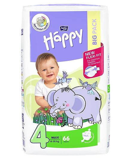 Bella Baby Happy Diapers Large - 66 Pieces