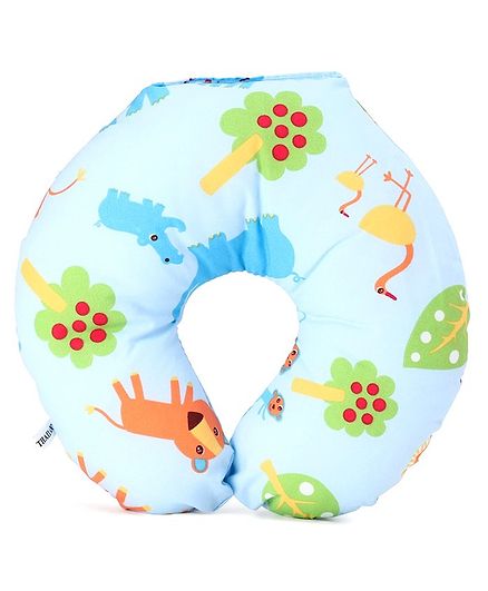 Montaly Baby Neck Protector Pillow Animal Print - Blue