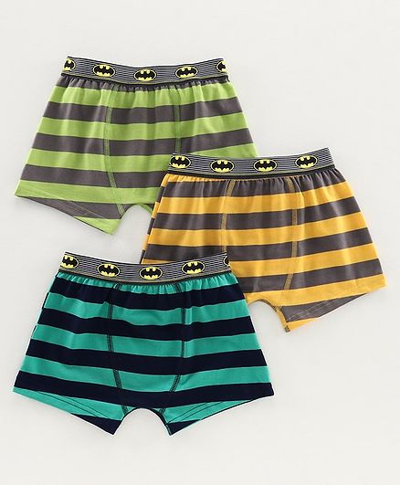 Red Rose Boxers Batman Print Pack of 3 - Green Blue Yellow