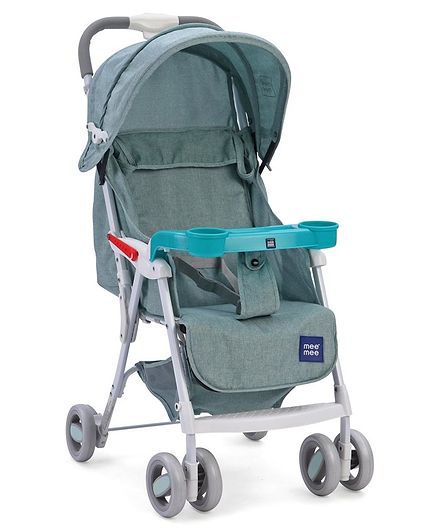 Mee Mee Stroller Cum Pram with Reversible Handle - Green
