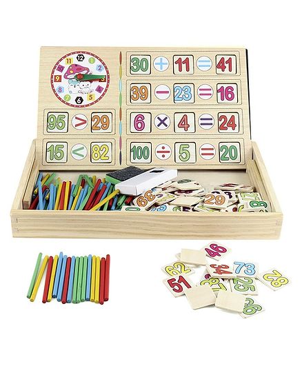 Tinykart Educational Number Learning Wooden Game - Multicolor