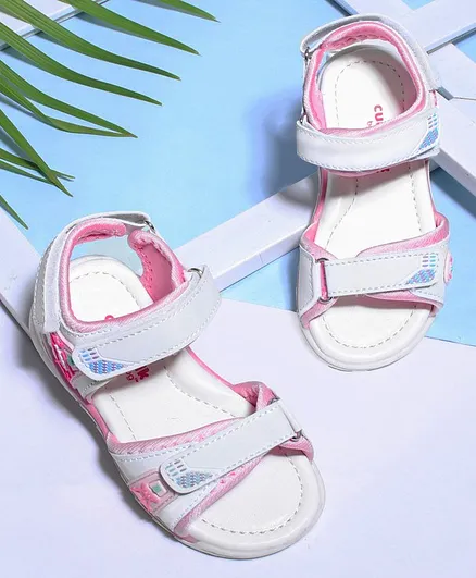 Cute Walk by Babyhug Open Toe Sandals - White