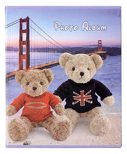 Photo Album Teddy Print - Purple