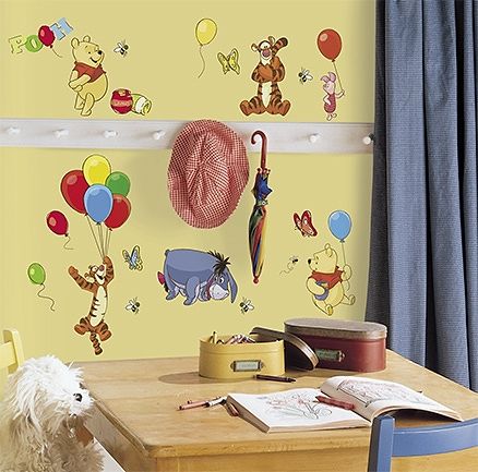 RoomMates Pooh And Friends Appliques Stickers
